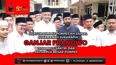 Silaturahmi Ke Ponpes KH Zainal Sukamanah Ganjar Disambut Santri Dan