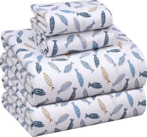 Amazon Ruvanti Flannel Sheets Full Size Cotton Double