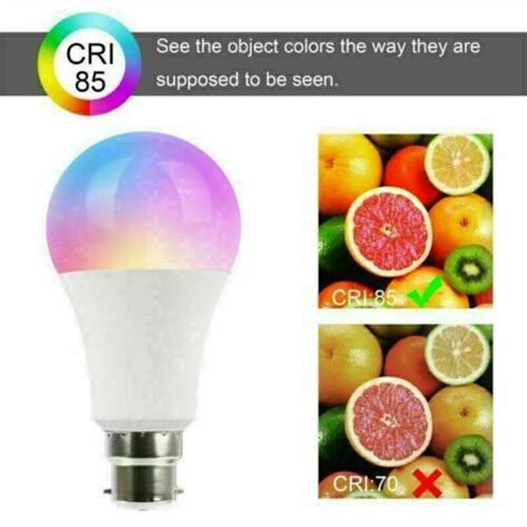 W B Smart Rgb Led Light Bulb Dimmable Lamp Lighting With Remote