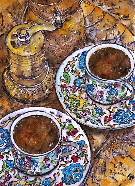 Turkish Coffee Painting by Amalia Suruceanu