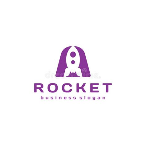 Letter T Rocket Logo Spacecraft Launch Into Space Stock Vector