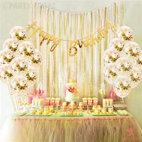 Buy Party Propz Happy Birthday Banner With Golden Confetti Rubber