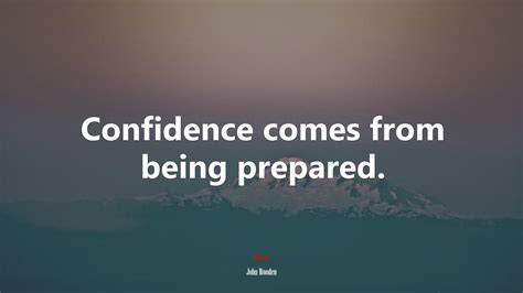 Confidence Comes From Being Prepared John Wooden Quote HD Wallpaper