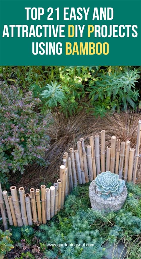 Top 21 Easy And Attractive Diy Projects Using Bamboo Gardening Soul