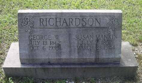 Susan Mankin Richardson M Morial Find A Grave