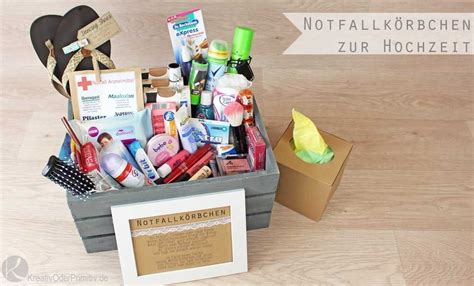 Notfallkörbe Inhalt DIY Toilette Hochzeitsfeier Berühmte Gäste