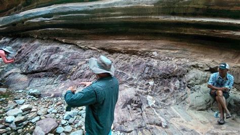 Geologists At The Great Unconformity Blacktail Canyon Grand Canyon