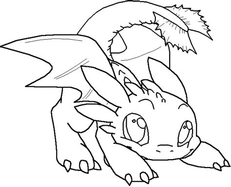 Wefalling: Toothless And Light Fury Babies Coloring Pages