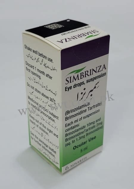 Simbrinza Eye Drops (BRINZOLAMIDE + BRIMONIDINE) | Transworld Trading