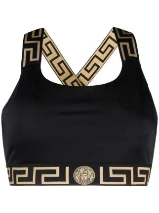 Versace Greca Trim Medusa Logo Bikini Top Farfetch