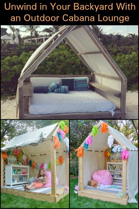 Unwind in your backyard with a cozy DIY outdoor cabana lounge! - DIY ...