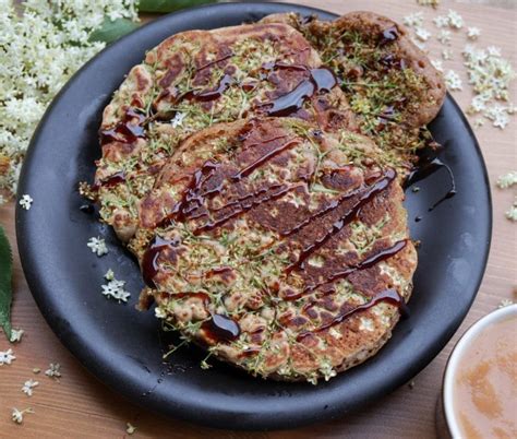 Holunderbl Ten Pfannkuchen Vegan Mit Dinkelvollkornmehl