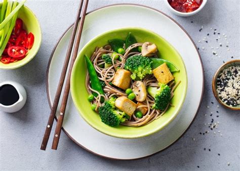 Stir-Fried Soba Noodles with Tofu and Green Vegetables - The Vegan Atlas