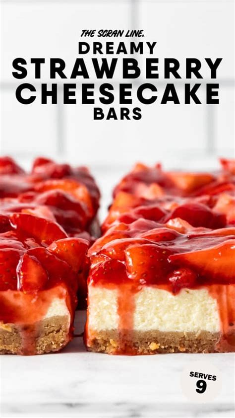 Strawberry Cheesecake Bars - The Scranline