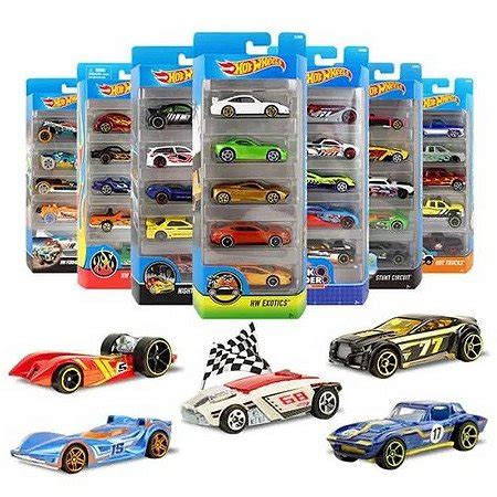 Carrinhos Hot Wheels Pacote 5 Modelos Sortidos 1806 Mattel Real Brinquedos