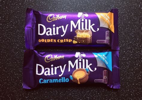 Irish Cadbury Dairy Milk Caramello And Golden Crunch