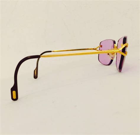 Cartier Rimless Sunglasses With Rose Pink Tinted Lenses At 1stdibs Pink Cartier Glasses Pink