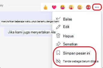 Menandai Pesan Sebagai Disimpan Atau Belum Dibaca Di Teams