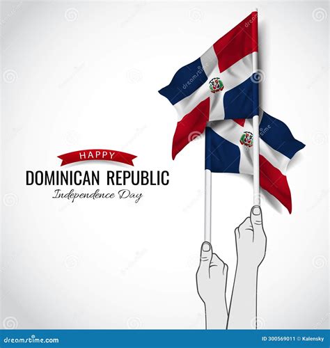 Independence Day in Dominican Republic Stock Illustration