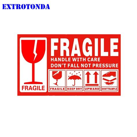 Fragile Warning Label Sticker 100pcslot 9x5cm Fragile Sticker Up And