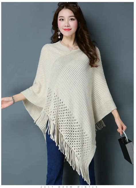 2017 New Fashion Womens Sweaters Shawlelegant Knitted Shawl Wraps