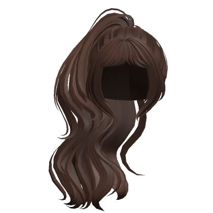 High Long Gyaru Curly Flowy Ponytail Brown Roblox