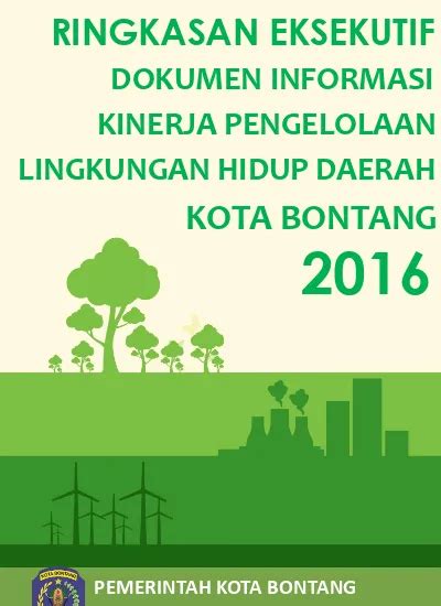 Ringkasan Eksekutif Kota Bontang Dokumen Informasi Kinerja Pengelolaan