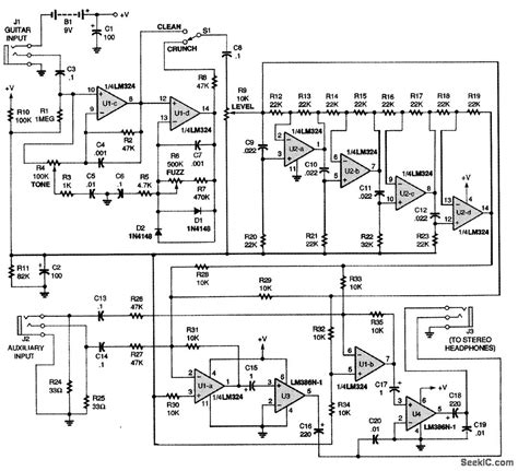 HEADPHONE_AMPLIFIER_FOR_GUITARS - Amplifier_Circuit - Circuit Diagram ...