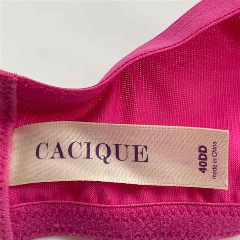 Cacique Pink And Black Lace Bra Gem