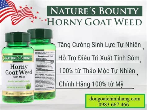 Thu C Gi P T Ng C Ng Sinh L Nature S Bounty Horny Goat Weed M Vi N