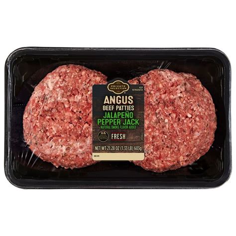 Private Selection Angus Jalapeno Pepper Jack Burger Beef Patties 227