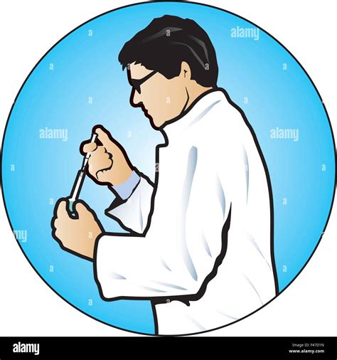 A Vector Icon Of A Laboratory Technician Stock Vector Image And Art Alamy