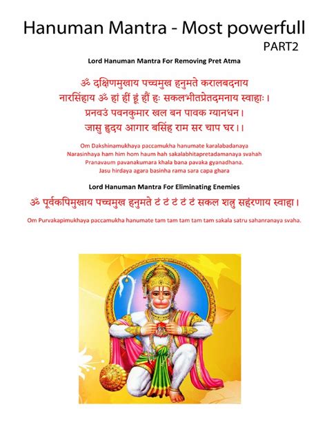 POWERFULL HANUMAN MANTRA PArt2 | PDF