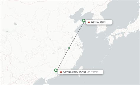 Direct Non Stop Flights From Weihai To Guangzhou Schedules