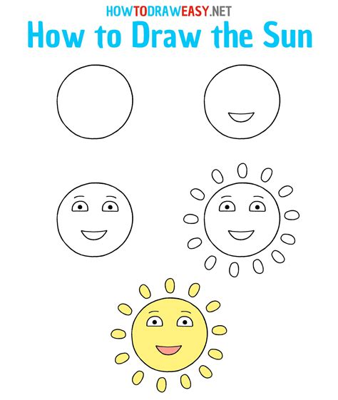 How to Draw Sun for Kids | Drawing images for kids, Easy drawings for ...