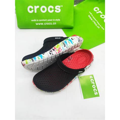 Crocs Literide Slip Ons Unisex For Man And Woman Sandals With Eco Bag