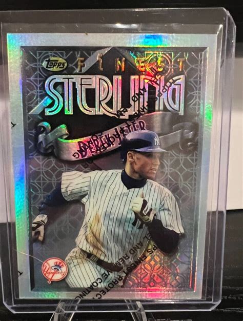 Topps Finest Sterling Refractor Derek Jeter Nr Mt With