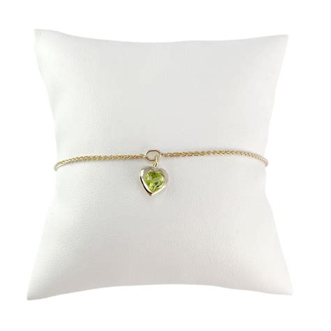 Bracelet D Occasion Or Jaune P Ridot Coeur Cm Maty