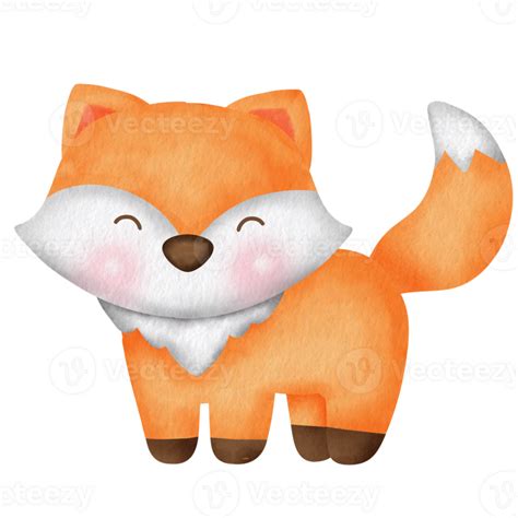 watercolor cute fox 24390592 PNG