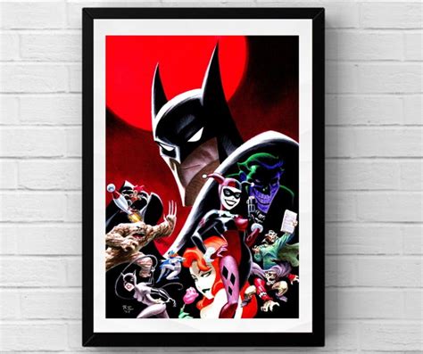 Quadro Batman HQ Moldura Mdf Vidro Poster Elo7