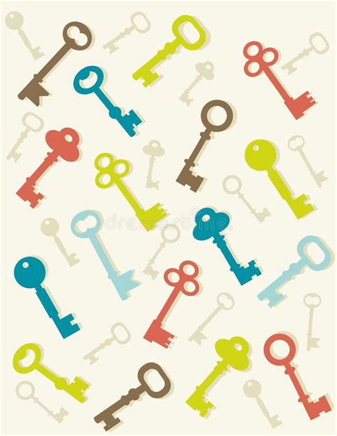 Colorful key background stock vector. Illustration of sign - 14695020