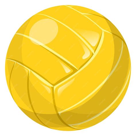 Icono De Dibujos Animados De Pelota De Voleibol Torneo De Deporte De