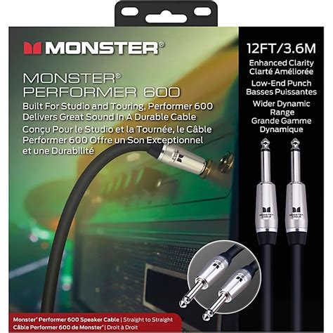 Monster Cable Prolink Performer 600 Speaker Cable 12 Ft Black Guitar