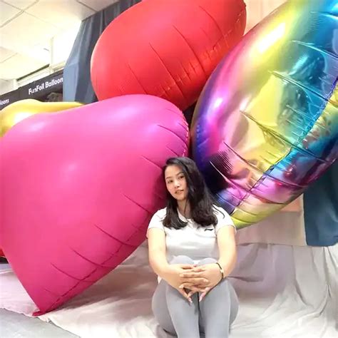 Huge Giant 68 Inch Red Heart Balloons Heart Shaped Balloons For