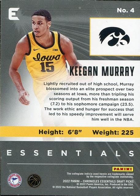 2022 23 Panini Chronicles Draft Picks Essentials 4B Keegan Flickr