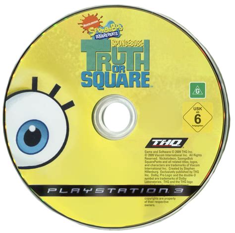 Spongebob Truth Or Square Ps3 Disc By Pyjproductor On Deviantart