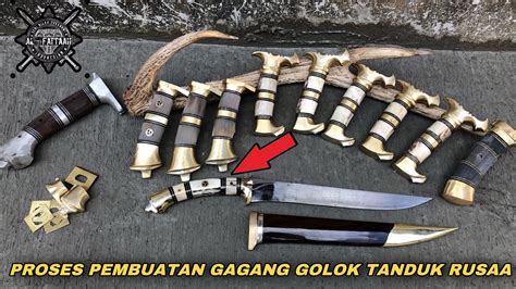 Proses Pembuatan Handle Golok Pisau Dari Tanduk Rusa Hand Made Youtube