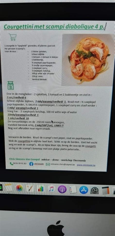 A Computer Screen With An Image Of Shrimp On It