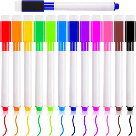 Whiteboard Pens 12 Coloured Magnetic Whiteboard Pens Dry Erase Marker