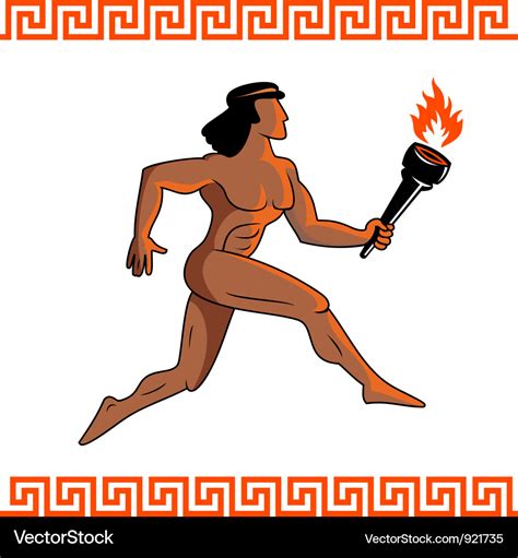 Ancient greek athlete Royalty Free Vector Image